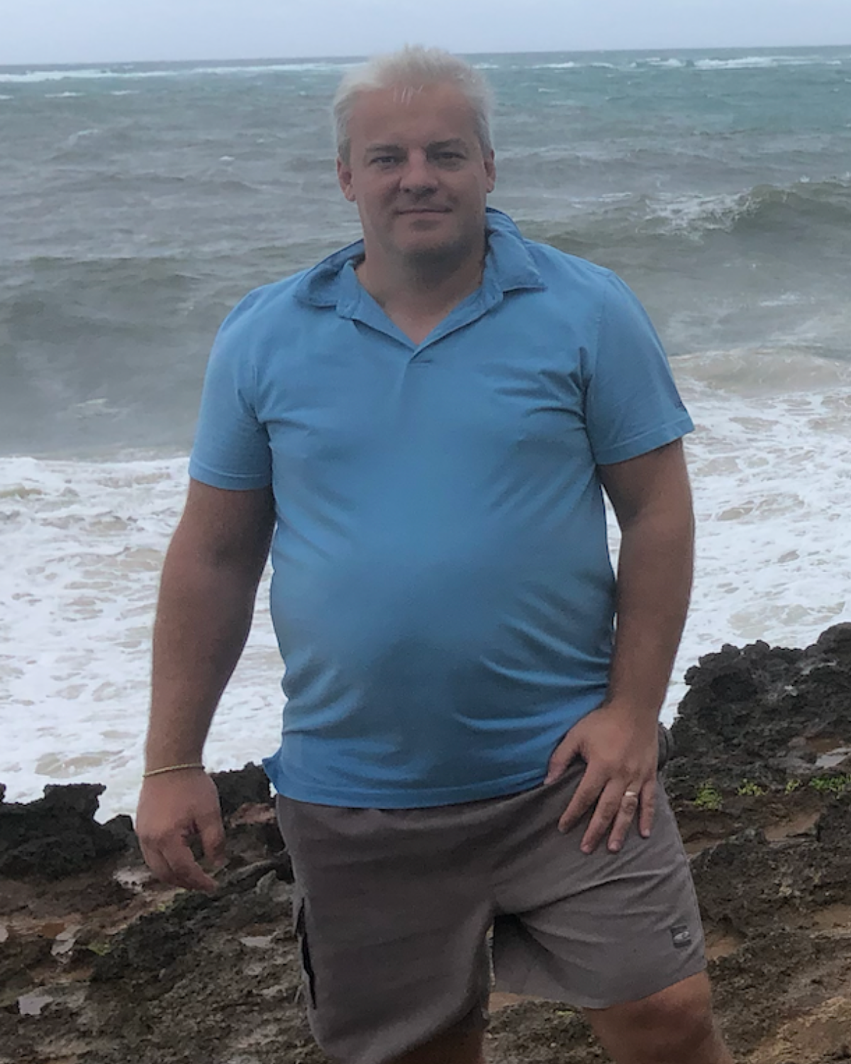 Lauri before losing 30 kg