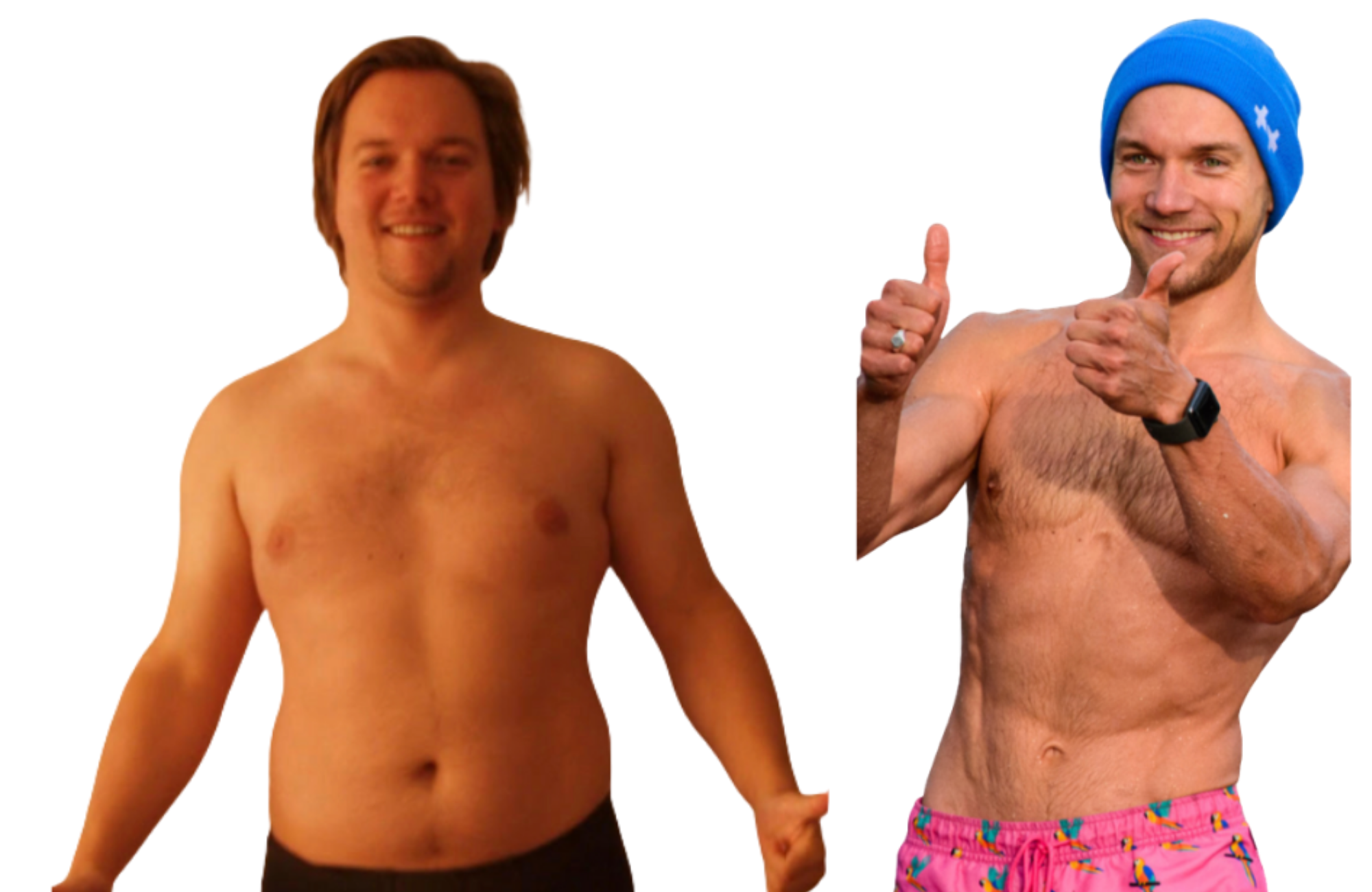 Talis Tobreluts before and after losing 30 kg